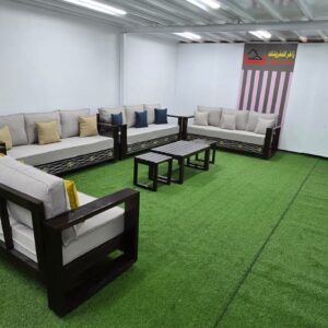 الطقم خارجي الخشب مرندي 12 شخص مع 3 طاولات